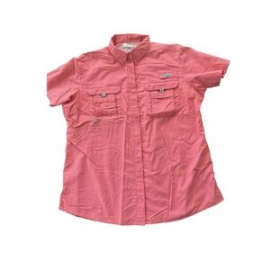 Columbia PFG Bahama II UPF Omni Shield Pink Fishing Shirt Lg Gorpcore Hiking